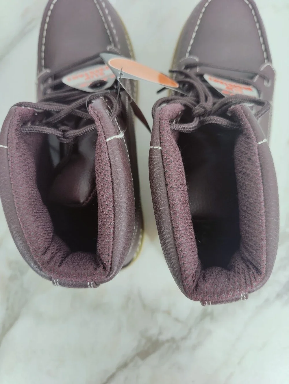 NWT Lugz Cypress Men's Brown Ox Blood Lace-Up Slip Resistant Work Boots, 11